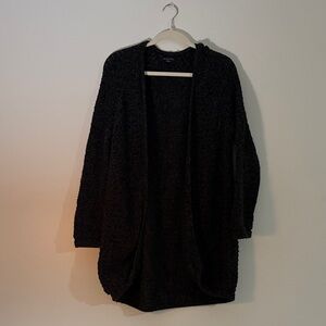 AEO Black Loose Knit Cocoon Cardigan size small